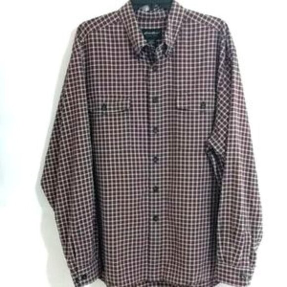 EDDIE BAUER CASUAL LONG SLEEVE BUTTON DOWN DRESS SHIRT SIZE XL - Picture 1 of 9